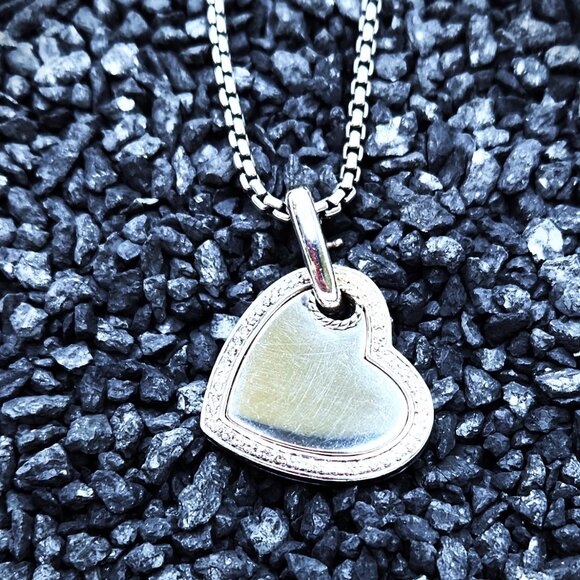 David Yurman Jewelry - David Yurman Diamond Heart Enhancer Pendant on 16" D.Y. Box Chain
